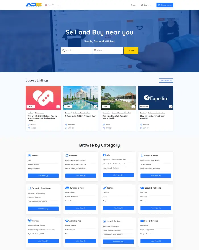 AdsThumb | United States Free Classifieds | Business Listing