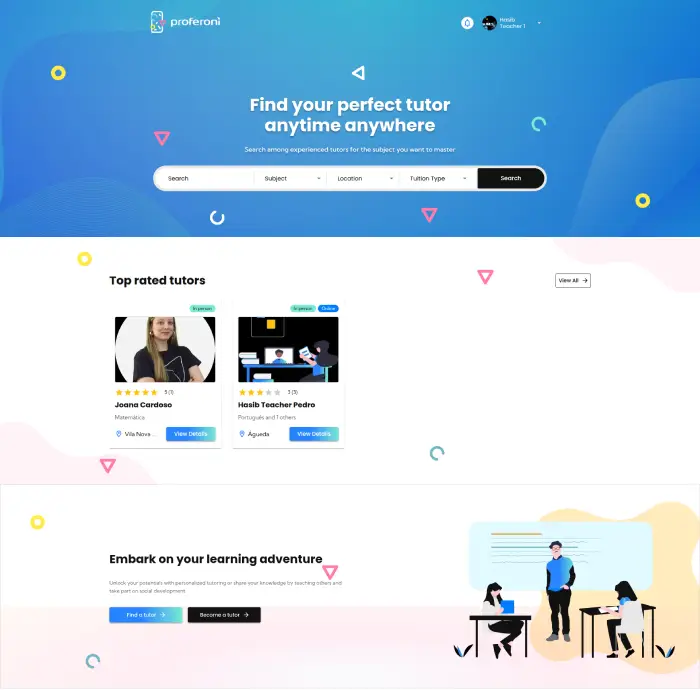Proferoni - Find your perfect tutor anytime anywhere