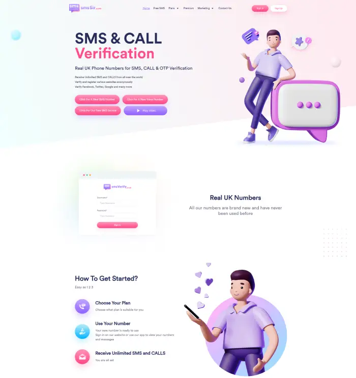 REAL NUMBERS smsVerify CALL /  SMS OTP Verification sms Verification